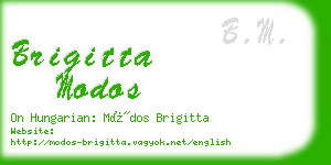 brigitta modos business card